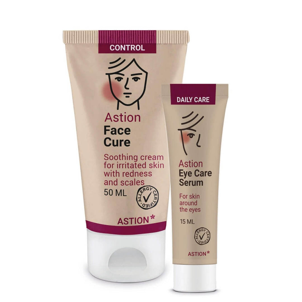 2 produkter til pleje af skæleksem i ansigtet - Daglig pleje ved skællende hud og udslæt i ansigtet